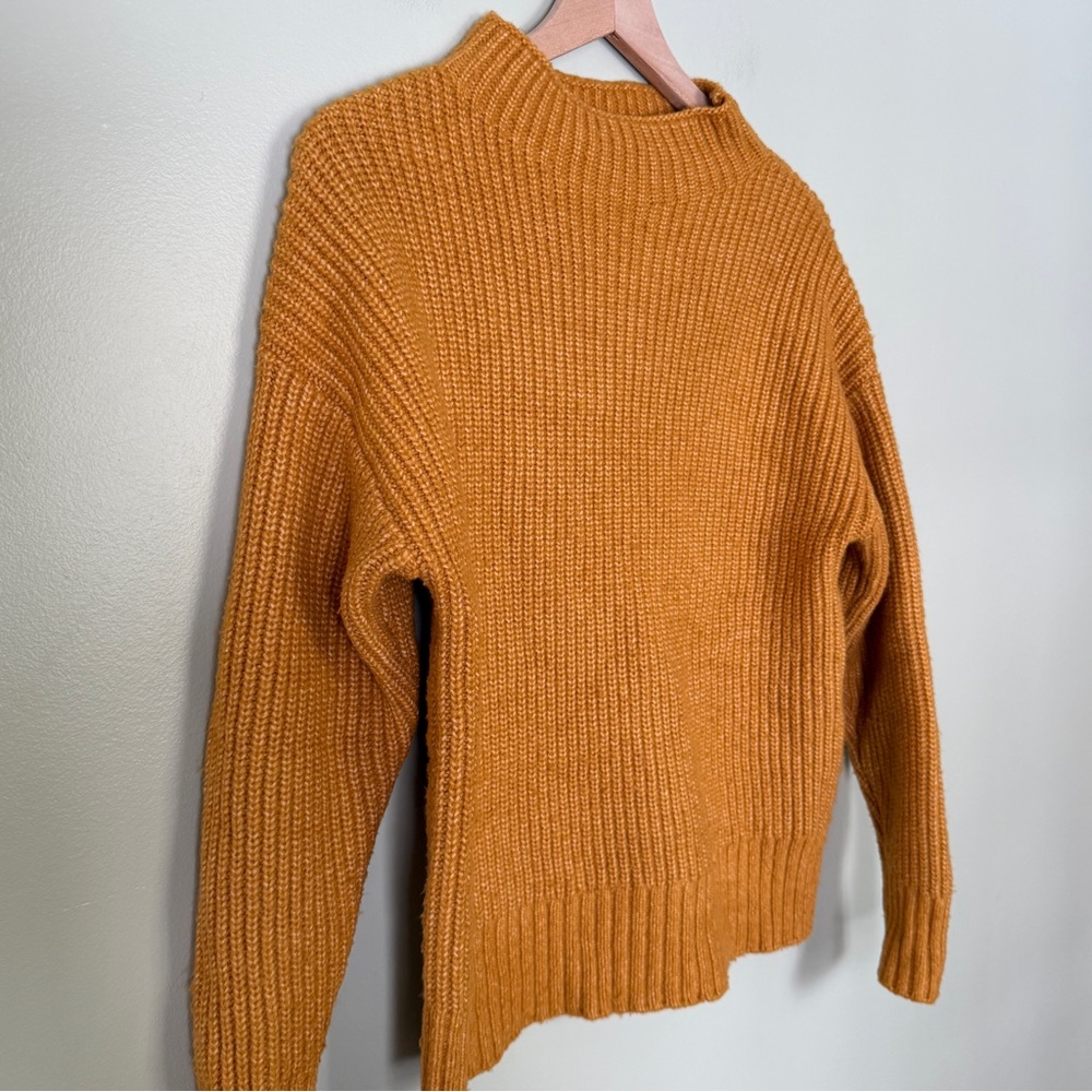 Varley Wool Skyla Funnel Neck Knit Sweater Buckthorn Brown Orange Size XS - Picture 7 of 11